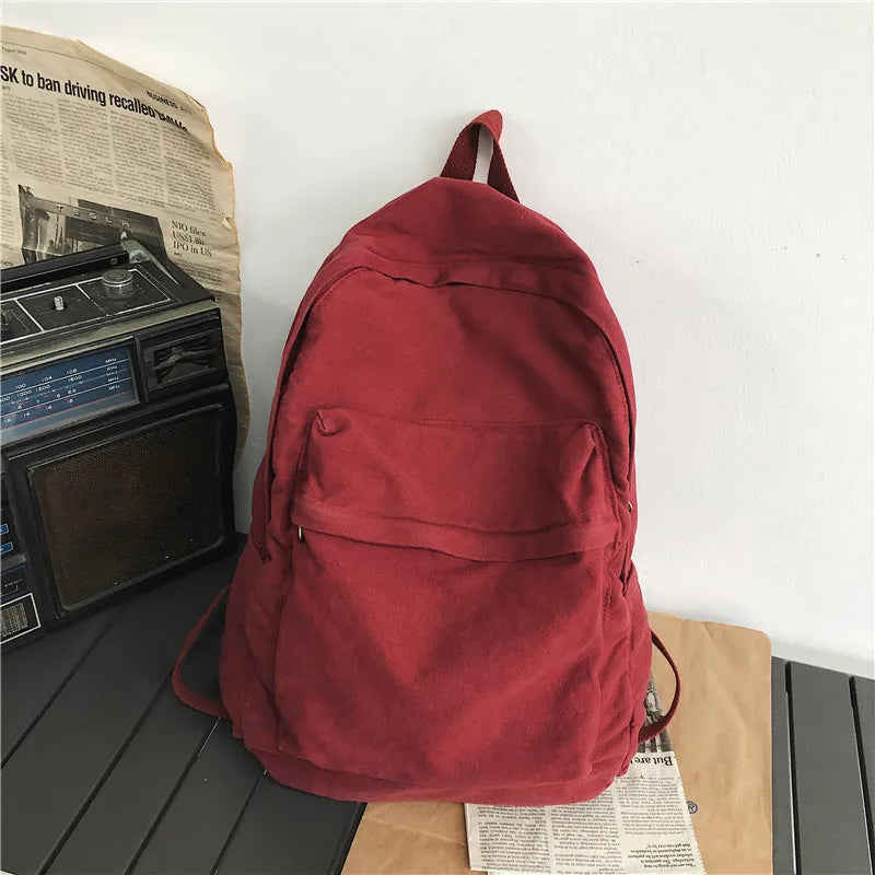 Mara's Dream Women School Bags Canvas Teenager Backpack Daypack