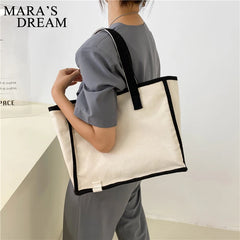 Mara's Dream Women Canvas Tote Bag High-capacity Shopping Commuter