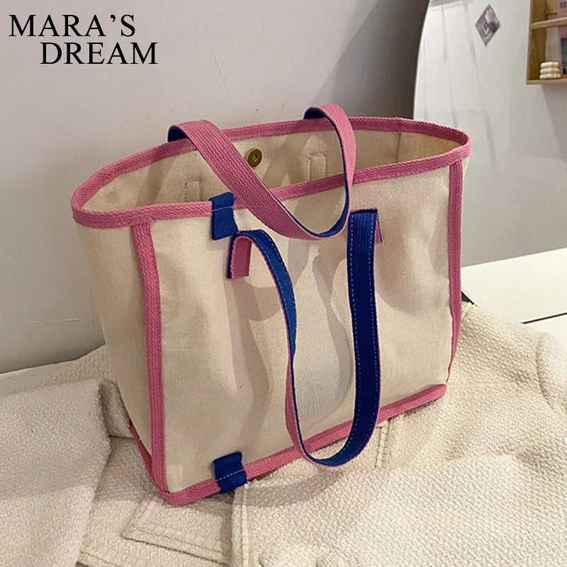 Mara's Dream Women Canvas Tote Bag High-capacity Shopping Commuter