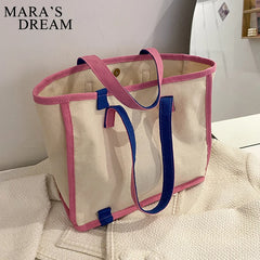Mara's Dream Women Canvas Tote Bag High-capacity Shopping Commuter