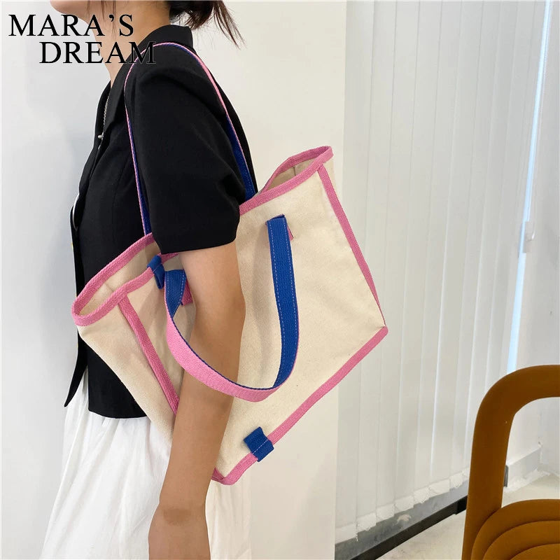 Mara's Dream Women Canvas Tote Bag High-capacity Shopping Commuter
