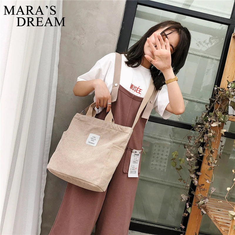 Mara's Dream Women Corduroy Shoulder Bag