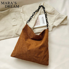 Mara's Dream Women Striped Corduroy Crossbody & Shoulder Bag