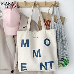Mara's Dream Women's Canvas Shoulder Shopper Bag Eco Reusable Shopping Bag