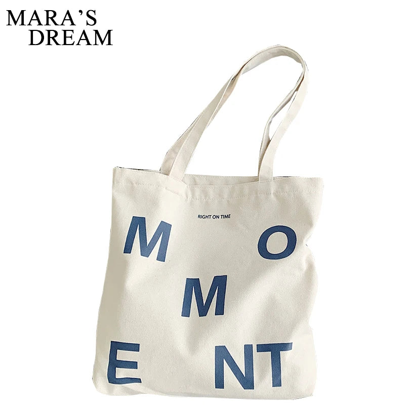 Mara's Dream Women's Canvas Shoulder Shopper Bag Eco Reusable Shopping Bag