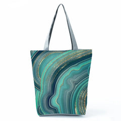 Marbling Print Handbags Large Capacity Shoulder Bag