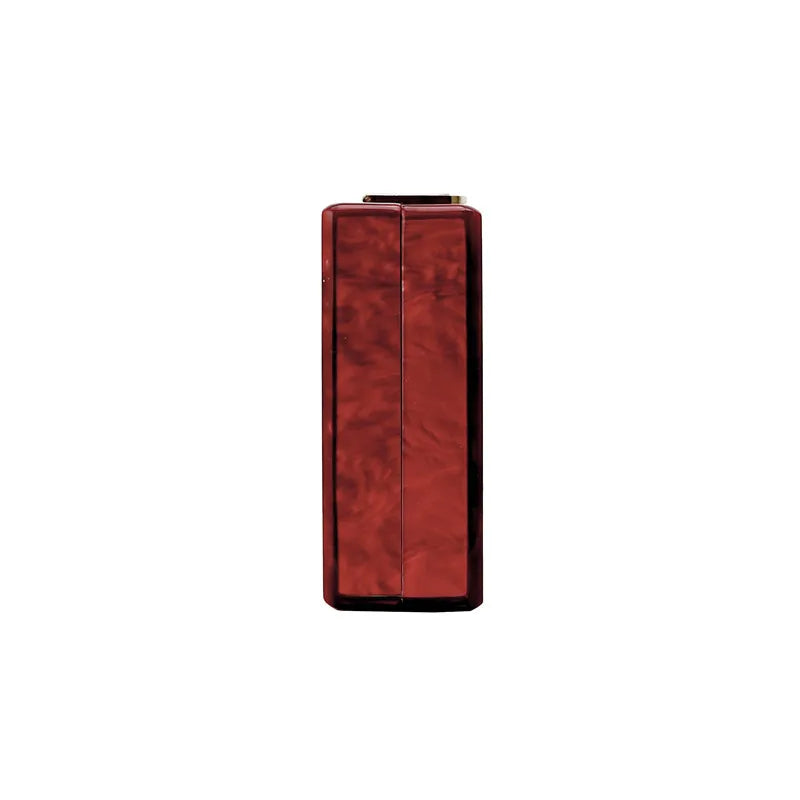Red Marbled Acrylic Clutch Handbag