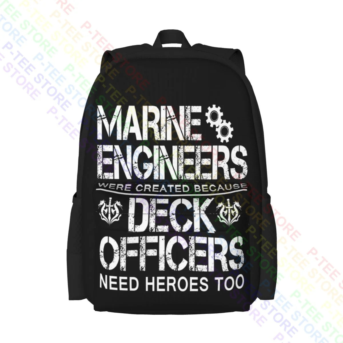 Marine Engineer Heroes Tshirt Large Capacity Backpack