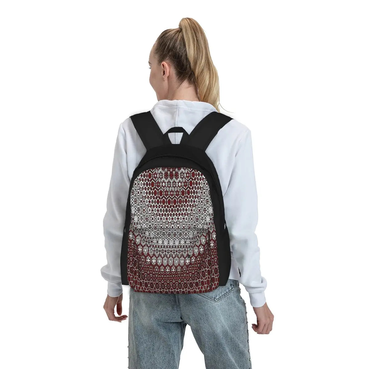 Sindhi Ajrak Pattern Backpack for Men and Women