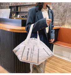 Funny Large Capacity Shoulder Bag Canvas Handbag for Women