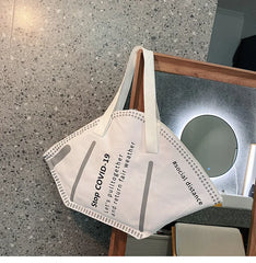 Funny Large Capacity Shoulder Bag Canvas Handbag for Women