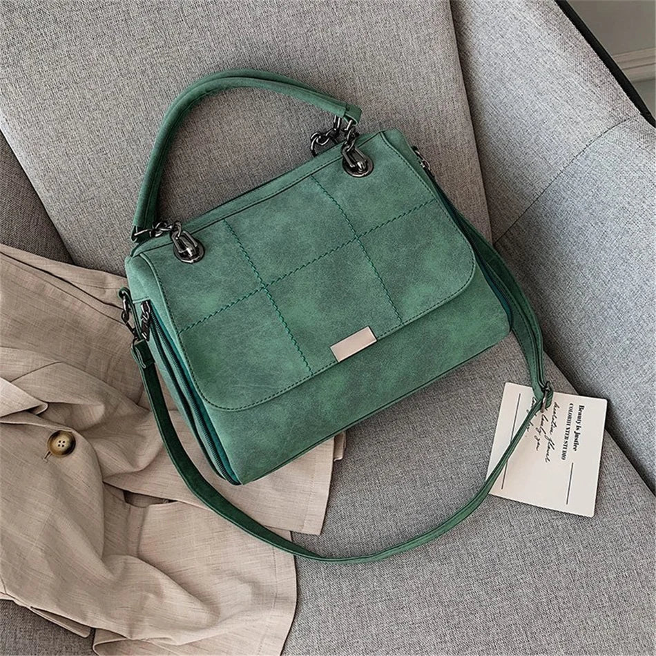 Matte Ladies Handbag Scrub Women's Shoulder Crossbody Bag Large Capacity