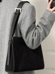 Matte Leather Business Shoulder Bags Vintage Ladies Messenger Bag