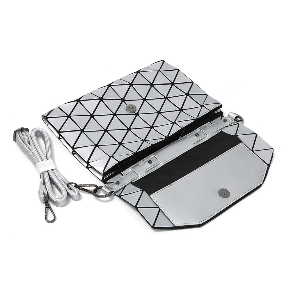 Luminous Women Evening Bag Shoulder Bags Geometric Envelope Clutch