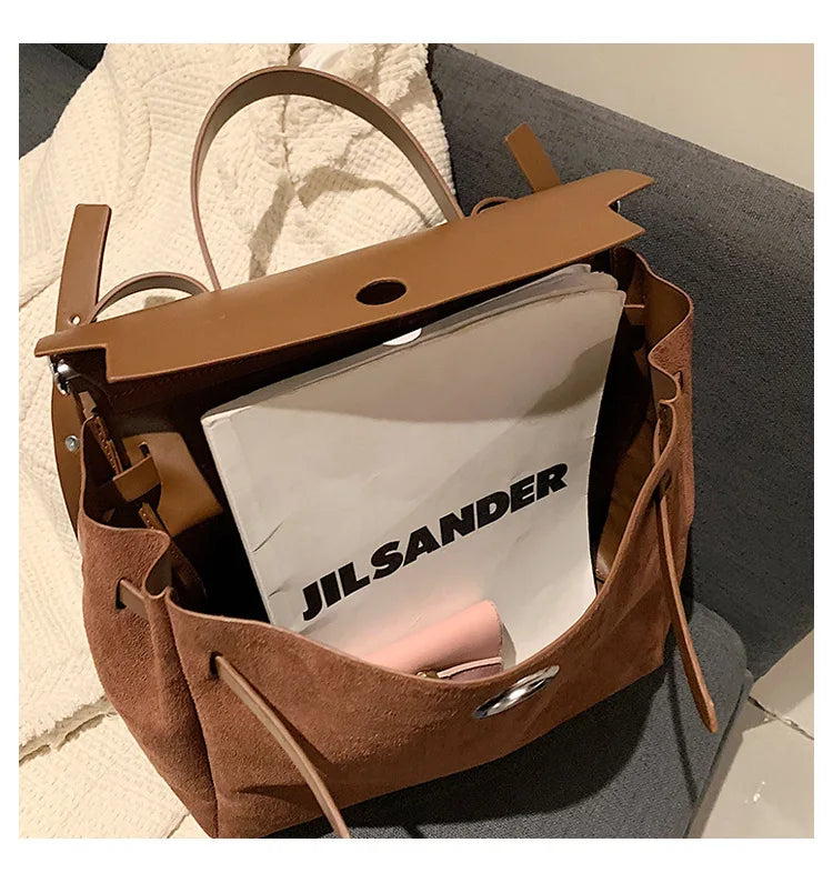 Matte PU Leather Women Backpacks Large Multifunctional Female Shoulder Bag