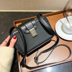 Matte Stone Pattern Crossbody Bag for Women - Small Box Flap Messenger Bag