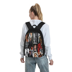 M.G. Gubler Collage Backpack, Zipper School Bag