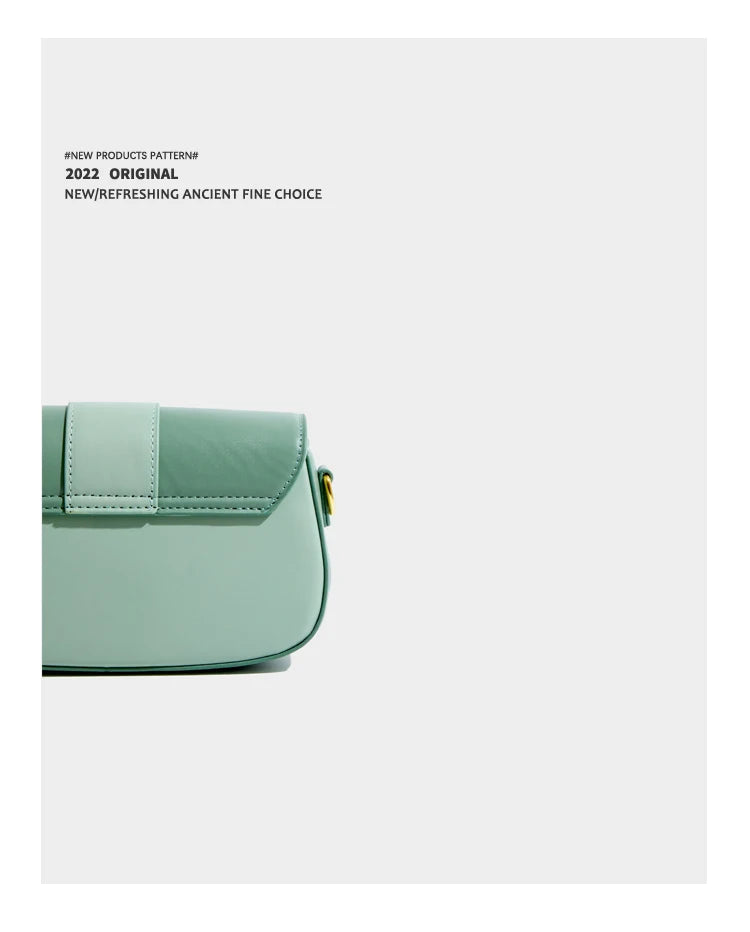 Maxdutti Contrast Messenger Bag Women Vintage Leather