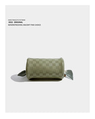 Maxdutti Ins French Silk Plaid Texture Retro Handbag Women Chain Bag