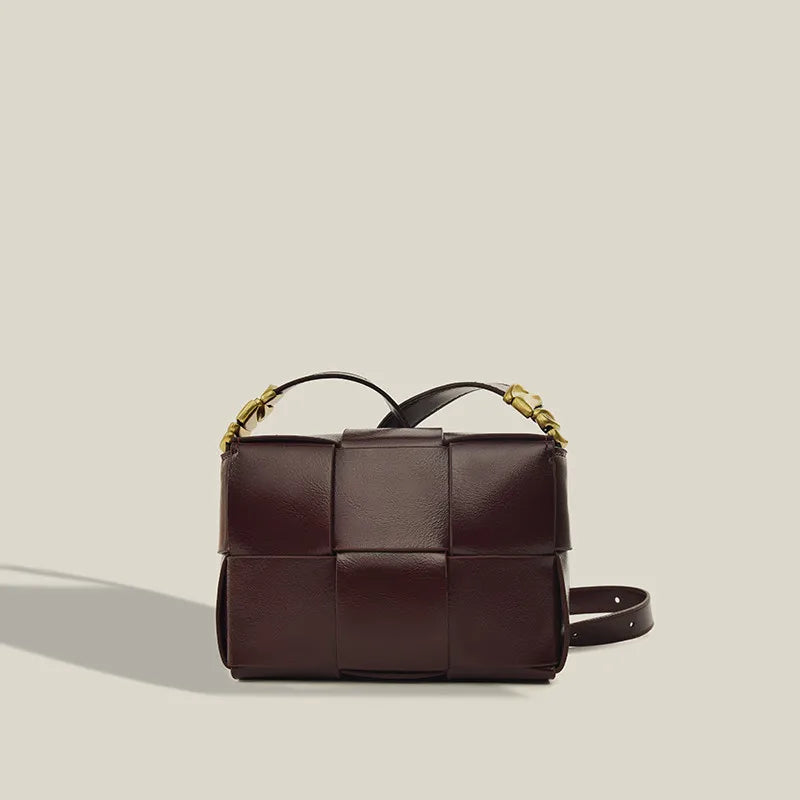 Maxdutti Ins Blogger Retro Texture Square Bag Messenger Bag