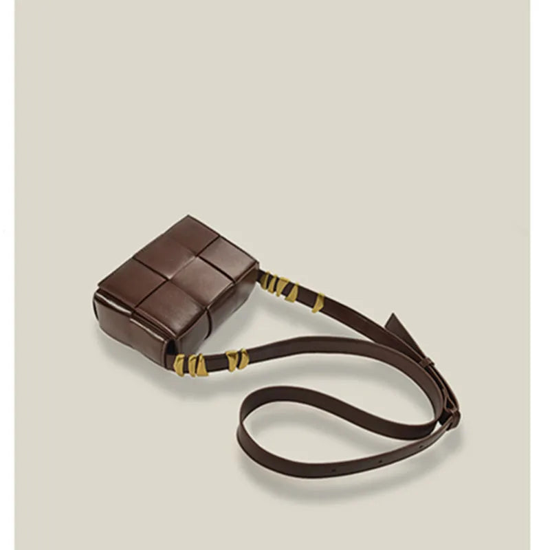 Maxdutti Ins Blogger Retro Texture Square Bag Messenger Bag