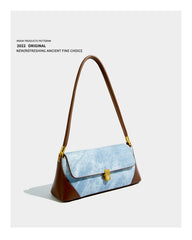Maxdutti Patchwork Messenger Bag Armpit Bag Women Ins Blogger Casual Square Bag