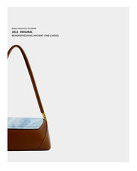 Maxdutti Patchwork Messenger Bag Armpit Bag Women Ins Blogger Casual Square Bag