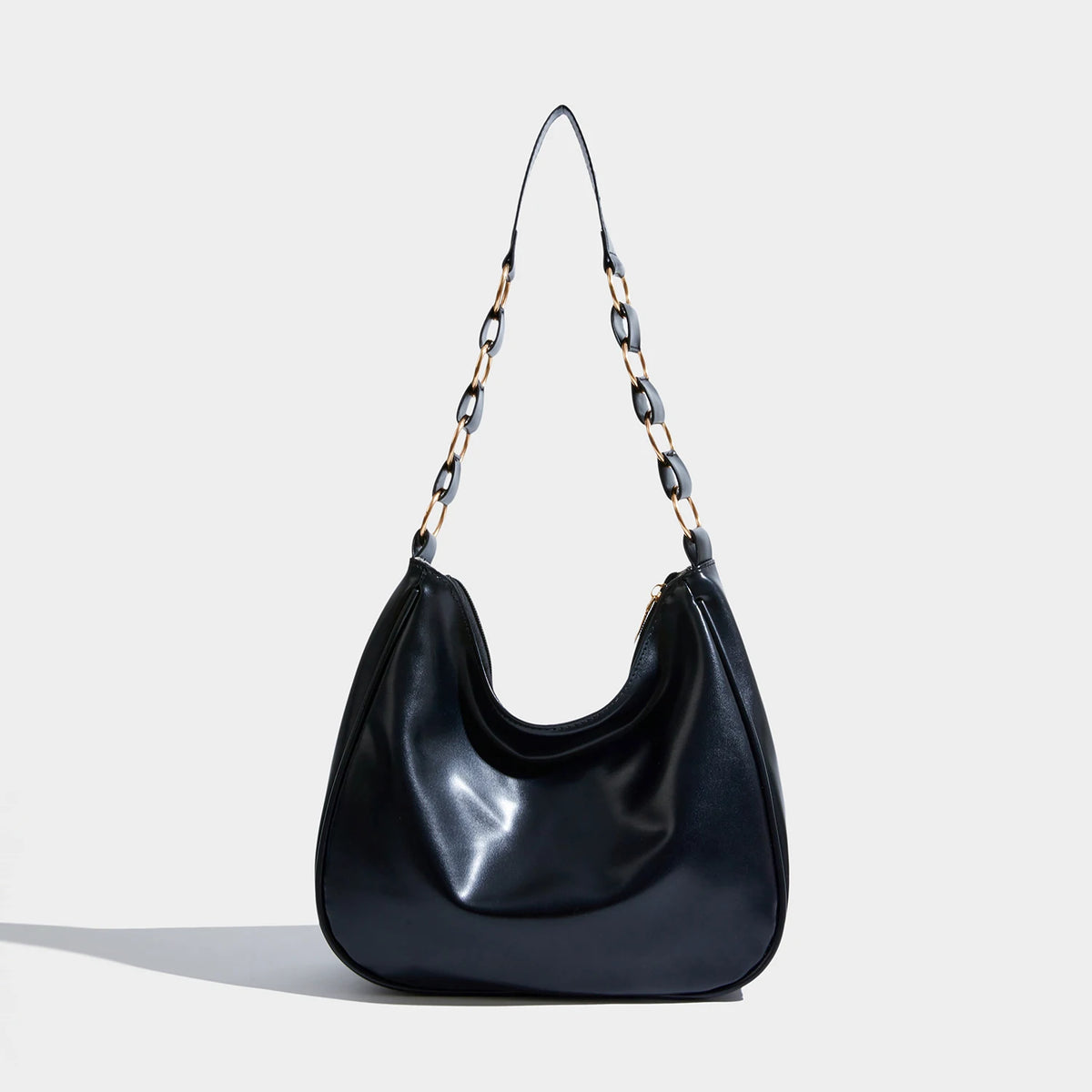 Maxdutti Leather Underarm Bag Single Shoulder Chain Bag