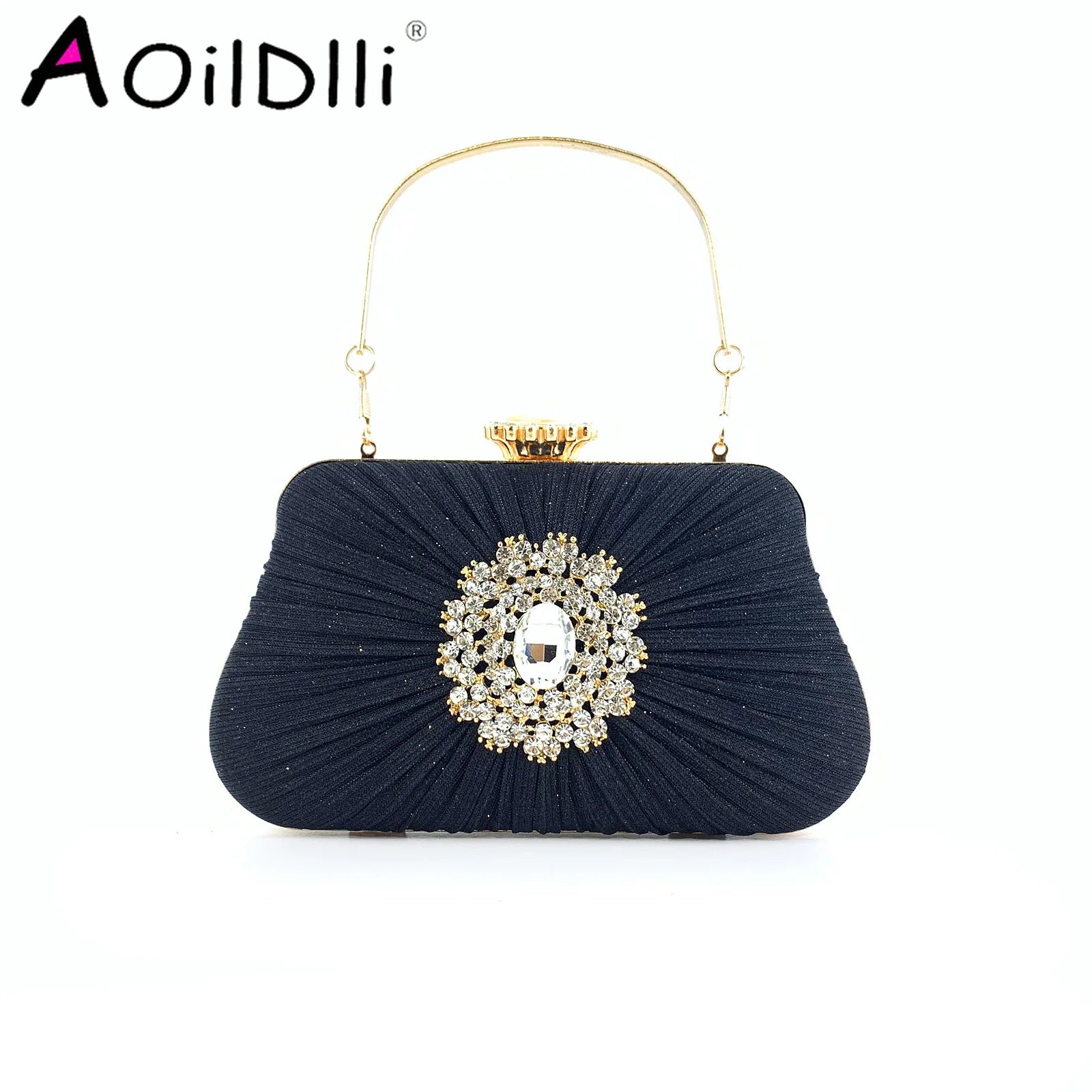 Meloke Sequined Scrub Clutch Evening Bag Wedding Purse Handbag