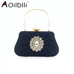 Meloke Sequined Scrub Clutch Evening Bag Wedding Purse Handbag