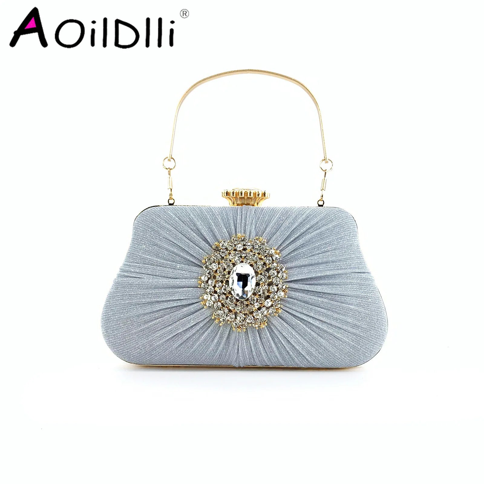 Meloke Sequined Scrub Clutch Evening Bag Wedding Purse Handbag