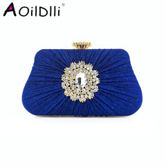 Meloke Sequined Scrub Clutch Evening Bag Wedding Purse Handbag
