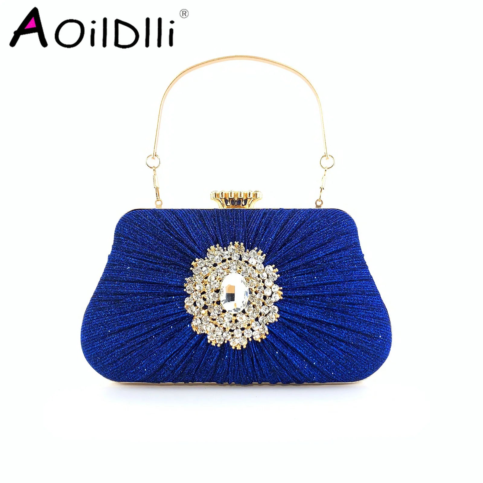 Meloke Sequined Scrub Clutch Evening Bag Wedding Purse Handbag