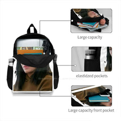 3D Print Meme Face Backpack Funny Staring Space Casual Bag
