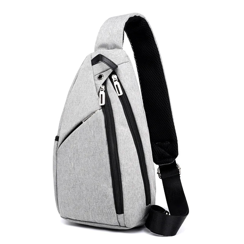 Men Backpack Chest Pack One Shoulder Backpack Travel Mochila Masculina WFF257