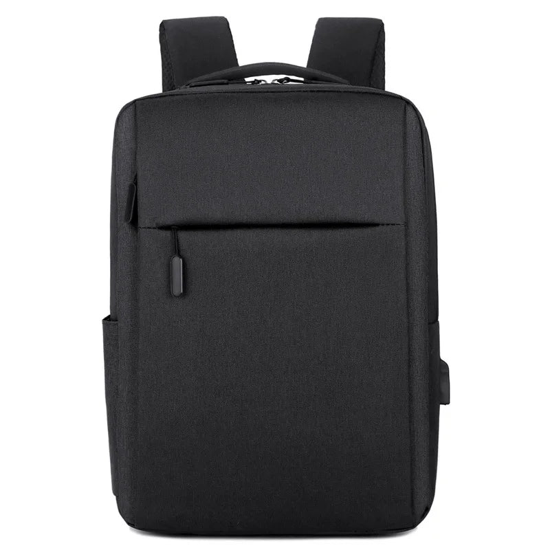 Men Backpack Teen Boys High School Bag Oxford Gray USB Char