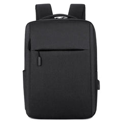 Men Backpack Teen Boys High School Bag Oxford Gray USB Char