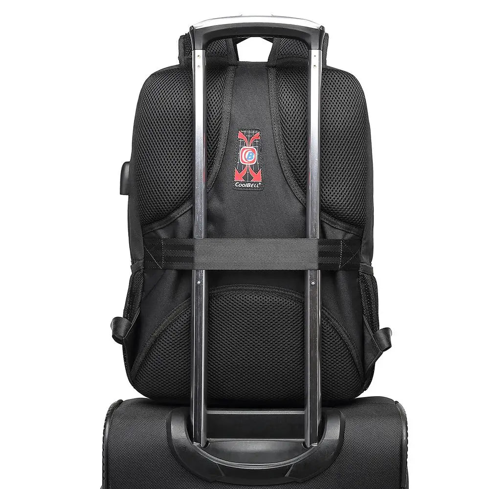 Men Backpack with USB Charging Port Laptop Backpack 15.6 Inch