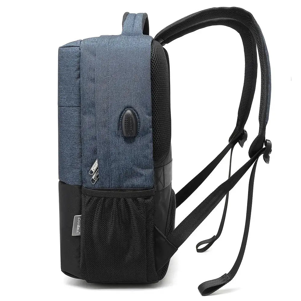 Men Backpack with USB Charging Port Laptop Backpack 15.6 Inch