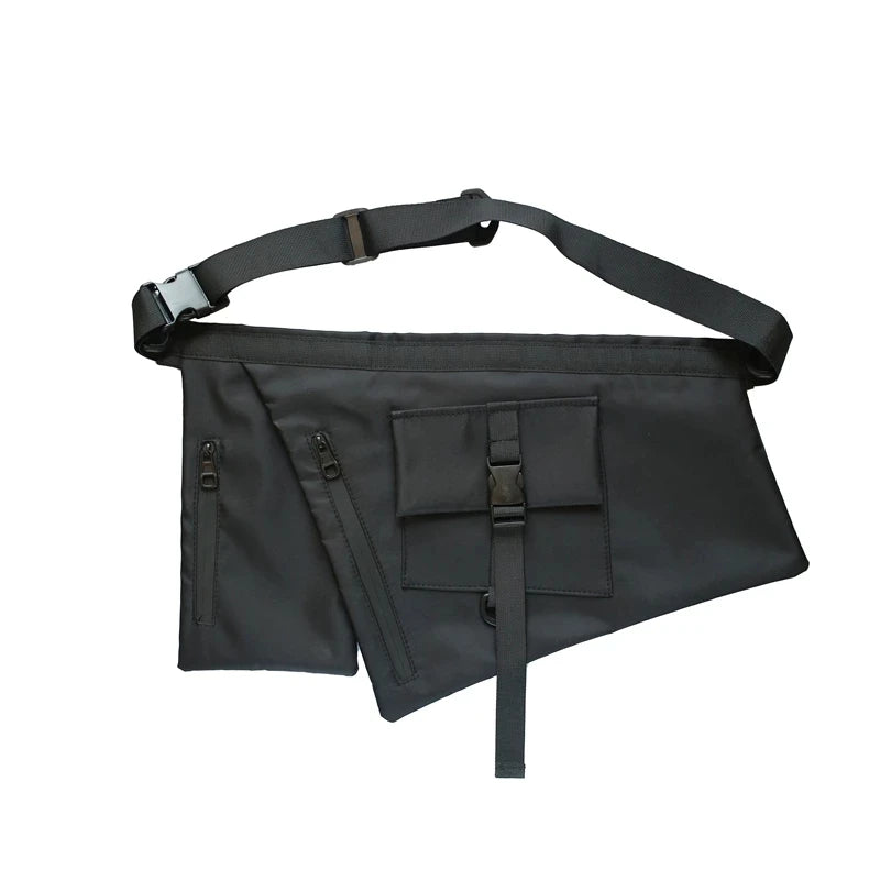 Men Chest Bag Hip-hop Streetwear Waist Pack Travel Phone Belt Bag Fanny Pack