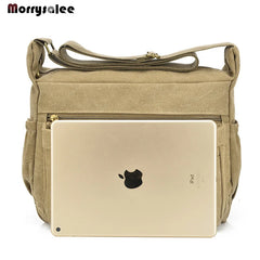 Canvas Shoulder Handbag for Men and Women, Large Single Compartment