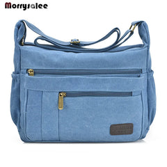 Canvas Shoulder Handbag for Men and Women, Large Single Compartment