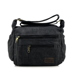 Canvas Shoulder Handbag for Men and Women, Large Single Compartment