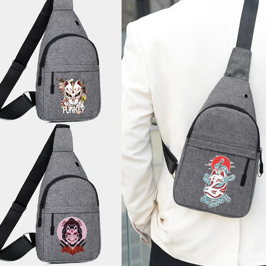 Men Bags Shoulder Messenger Chest pack Mask Printing Street Poch Case Satchels B
