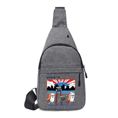 Canvas Chest Packs Crossbody Bag Anime Print Women Wallet