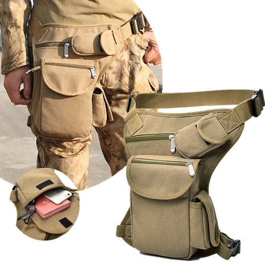 Canvas Drop Leg Bag Waist Casual Pack Belt Hip Bum Military Travel