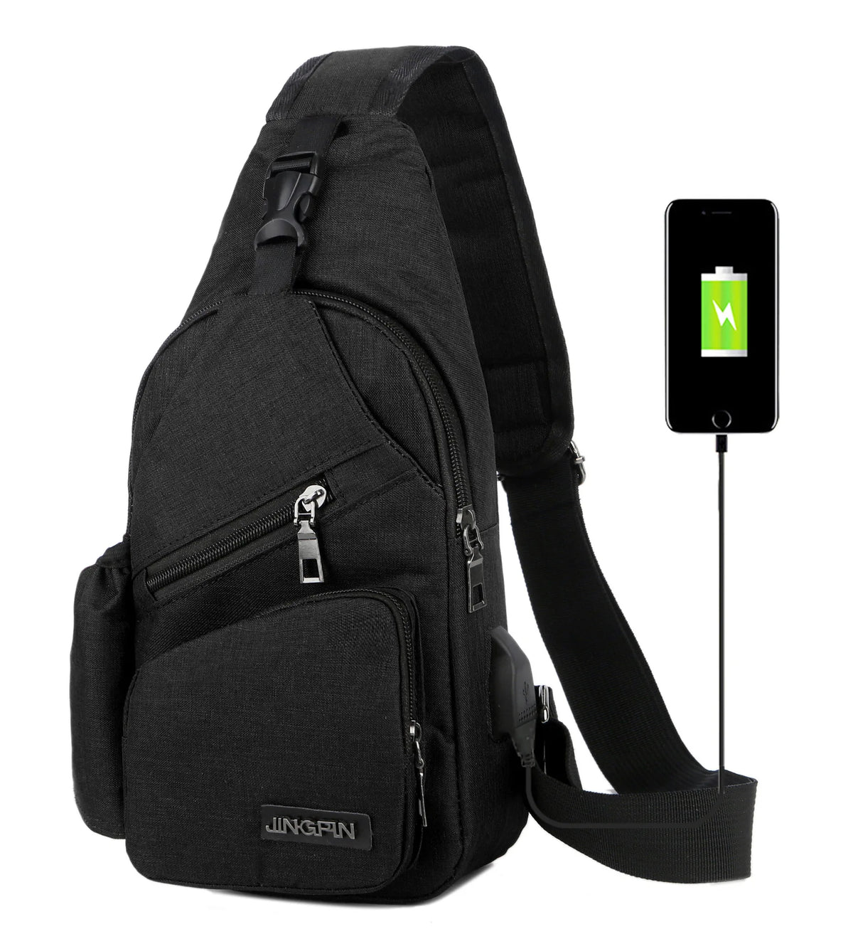 Men Canvas Sling Bag Crossbody Messenger Shoulder Travel Sports School Bag