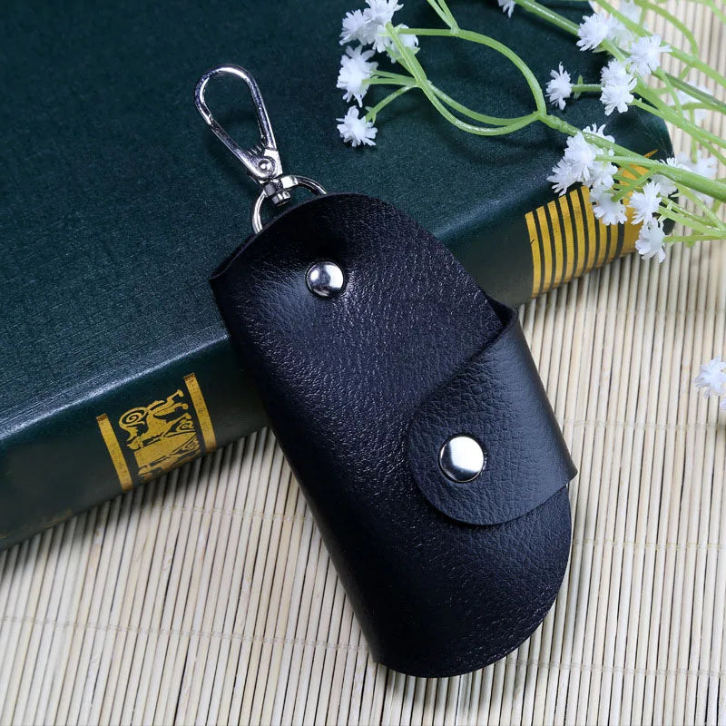 Car Key Case Holder PU Leather Keys Chain Wallet Organizer Bag