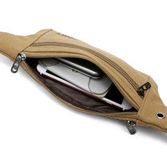 Men Durable Fanny Waist Pack Canvas Hip Bum Outdoor Bag