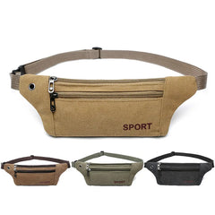 Men Durable Fanny Waist Pack Canvas Hip Bum Outdoor Bag